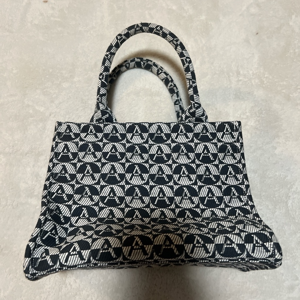 Navy blue and White Women's Handbag